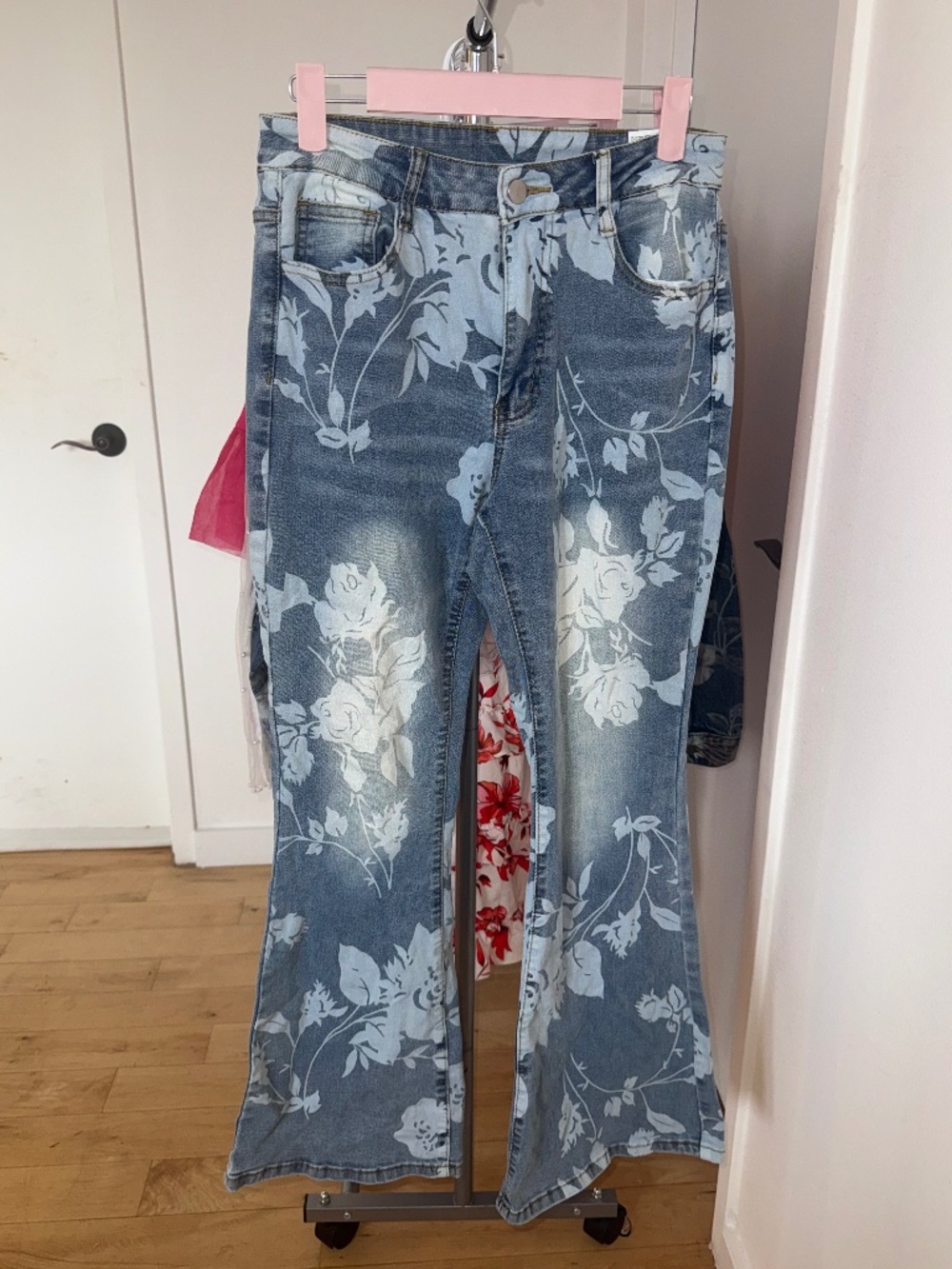 Floral Denim Jeans
